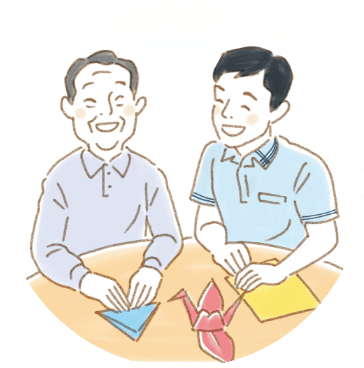 利用者さまの様子（イラスト）