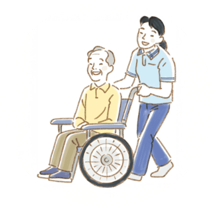 利用者さまの様子（イラスト）